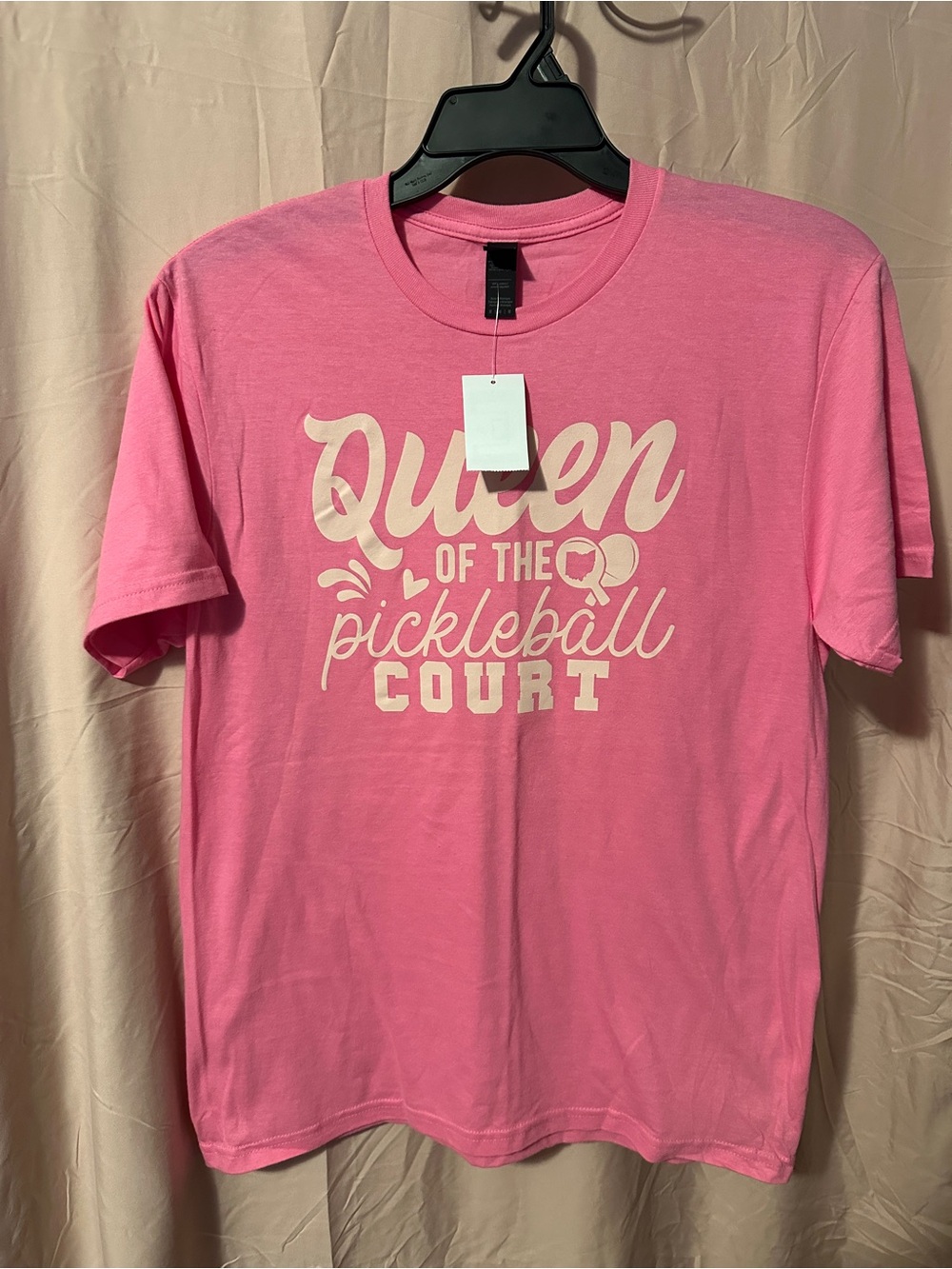 Queen of the Pickleball Court Pink Graphic Tee